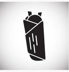 Burrito Icon On White Background For Graphic