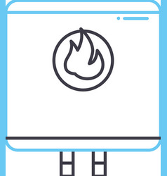 Water Heater Line Icon Outline Symbol