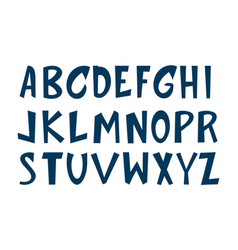 Handdrawn Alphabet Angular Uppercase Latin Letters