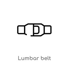 Outline Lumbar Belt Icon Isolated Black Simple