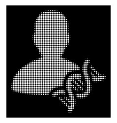 White Halftone Geneticist Dna Icon