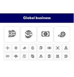 Global Business Icon Set