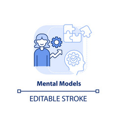 Mental Models Light Blue Concept Icon