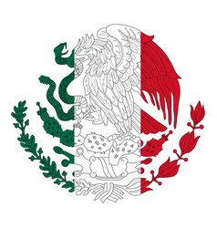 Mexican Coat Of Arms With Eagle Symbol Mexico