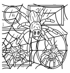 Mother Spider And Baby Spider Coloring Page