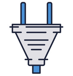 Uk electric plug linear icon on white Royalty Free Vector