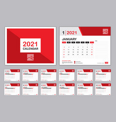 Calendar 2021 Template Set Desk 2021