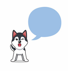 Cartoon Character Siberian Husky Dog With Speech