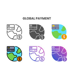 Credit Card Global Payment Icon Set