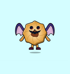 Cute Mascot Cartoon Cookies Character Scary Bats