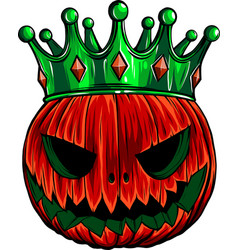 Pumpkin Head Wearing Crown