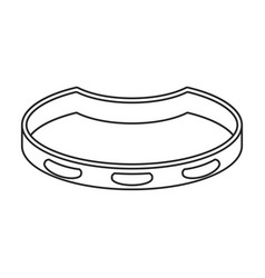 Tambourine Outline Icon Drum