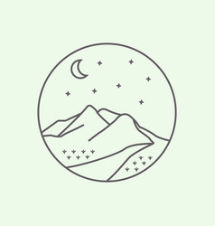 Adventure Hills Line Art Logo Design Minimalist