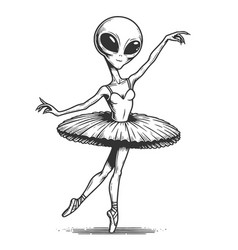 Alien Ballerina Character Engraving