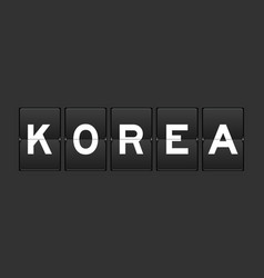 Black Color Analog Flip Board With Word Korea