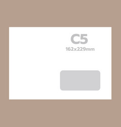 C5 Envelope Mockup Realistic Style