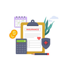 Health Insurance Contract Concept