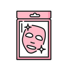 Skin Care Face Mask Packaging Outline Icon