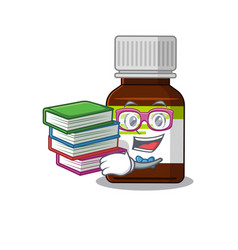 A Diligent Student In Antibiotic Bottle Mascot