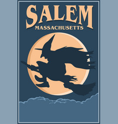 Salem Massachusetts With Blue Background