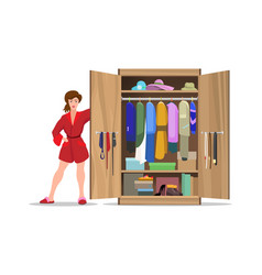 Woman With Open Closet