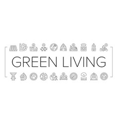 Green Life Nature Eco Icons Set