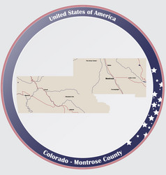 Map Montrose County In Colorado