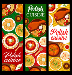 Polish Cuisine Banners Vegetable Meat Dessert