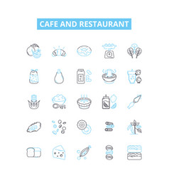 Cafe And Restaurant Line Icons Set