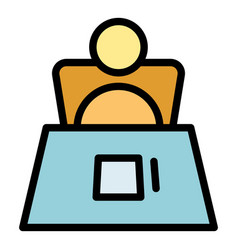 Human Resources Interview Icon Flat