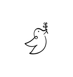 Sparrow Line Style Icon Design