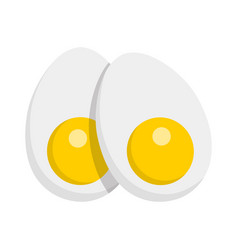 Two Halves Of Hard-boiled Egg