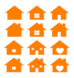 Collection Of House Icon Home Symbol Orange