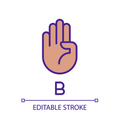 Letter B In American Sign Language Pixel Perfect