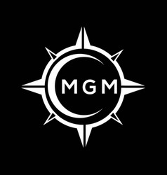 Mgm Abstract Monogram Shield Logo Design On Black