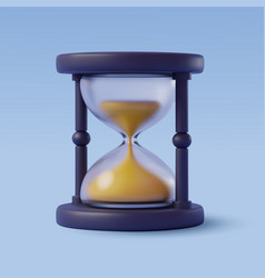 3d Icon Of Sandglass Time And History Concept