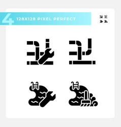 Glyph Style Plumbing Icons Collection