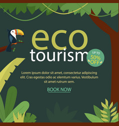 Hand Drawn Flat Design Eco Travel Post