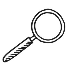 Magnify Glass Icon Search Symbol Hand Drawn Zoom