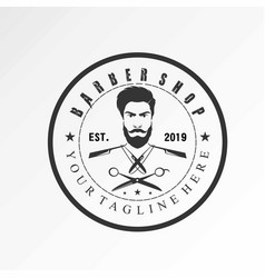 Professional And Classy Man Haircut Tools Logo