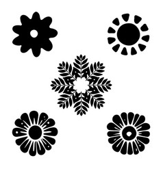 Flower Doodle Icon Collection Set