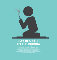 Pay Respect To Buddha Black Symbol Icon