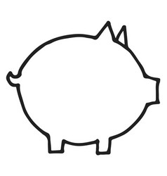 Pig Doodle Hand Drawn Baby Animal Icon