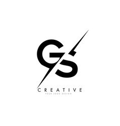 Gc g c letter logo design with a creative cut Vector Image