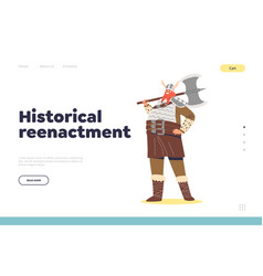 Historical Reenactment Concept Of Landing Page