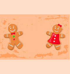 Holly Bright Gingerbread Man And Woman