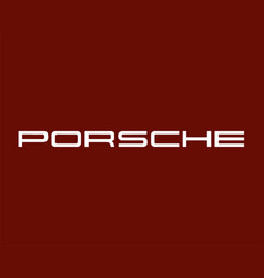 Porsche Logo Brand Car Symbol Name Red And White