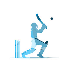 Cricket Player Logo Unique Style