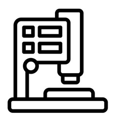 Enzymes Under Microscope Icon Outline