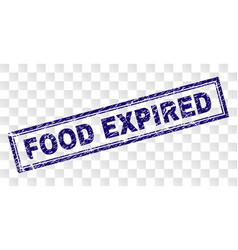 Grunge Food Expired Rectangle Stamp